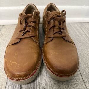 Clarks Tan Leather Sneakers
